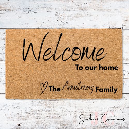 Welcome to Our Home Outdoor Coir Mat