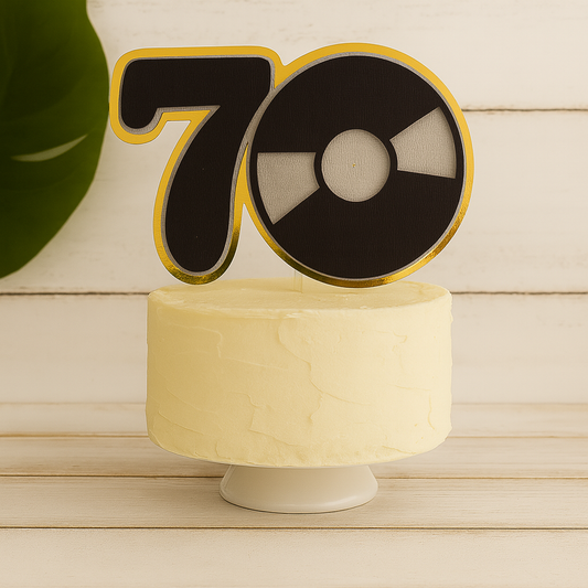 Milestone Age Vinyl Record Cake Topper