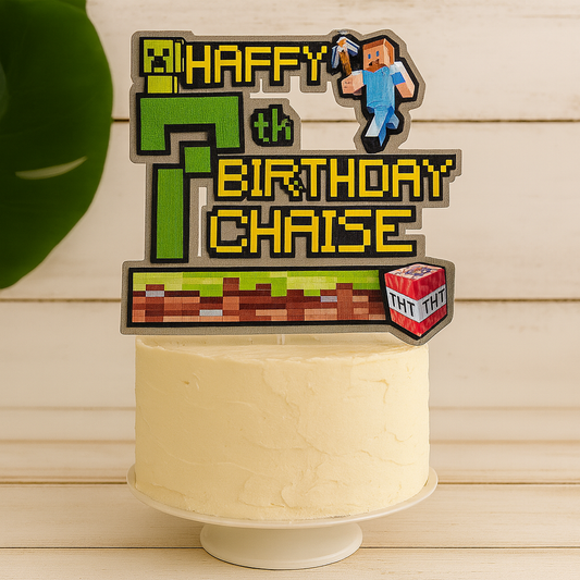 Minecraft Cake Topper