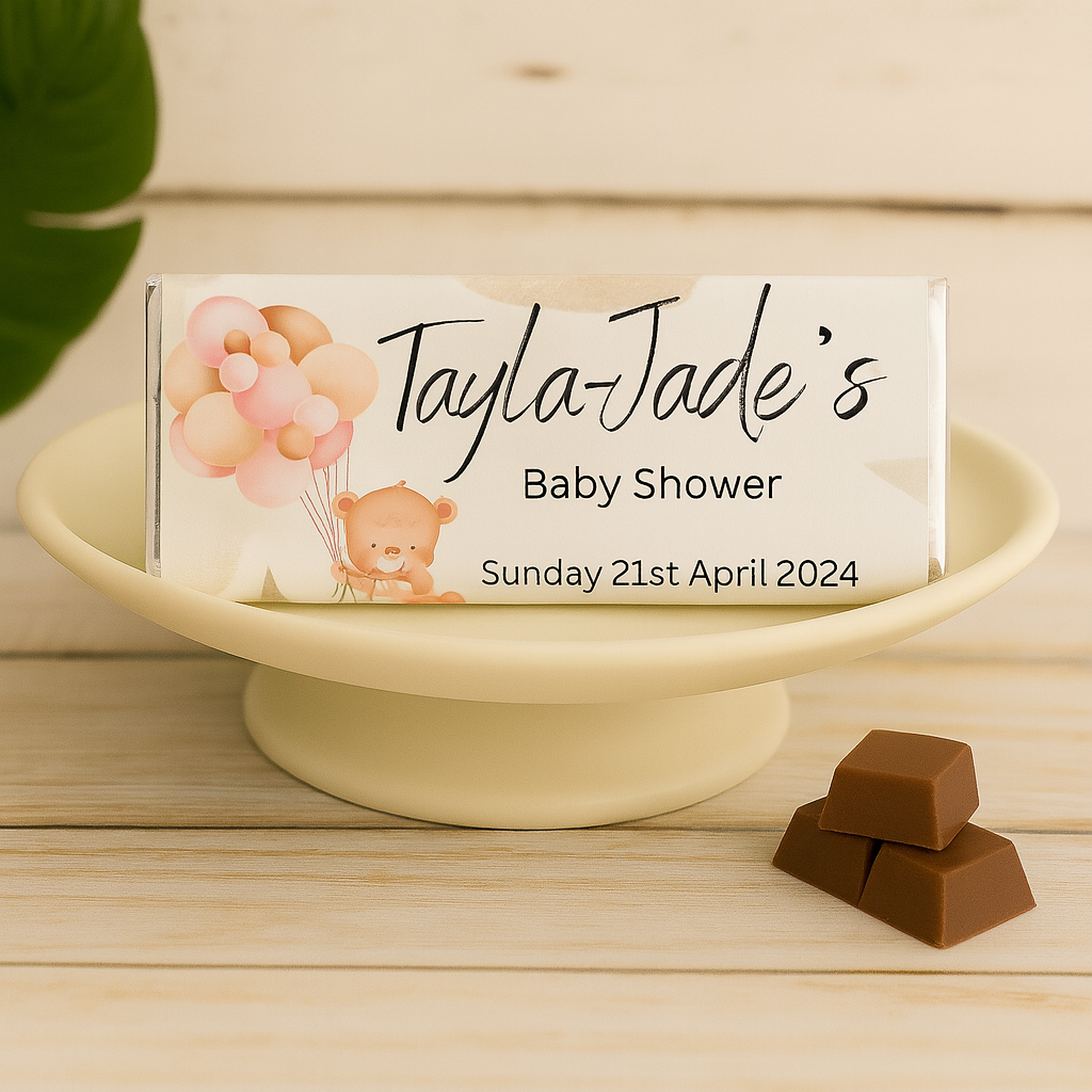 Oh Baby Teddy Bear Baby Shower Chocolate Bars