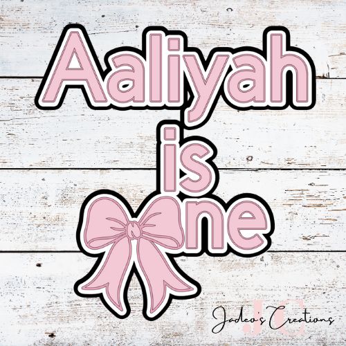 Pink Bow Birthday Cake Topper