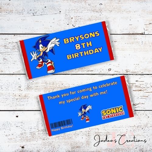 Sonic The Hedgehog Chocolate Bars